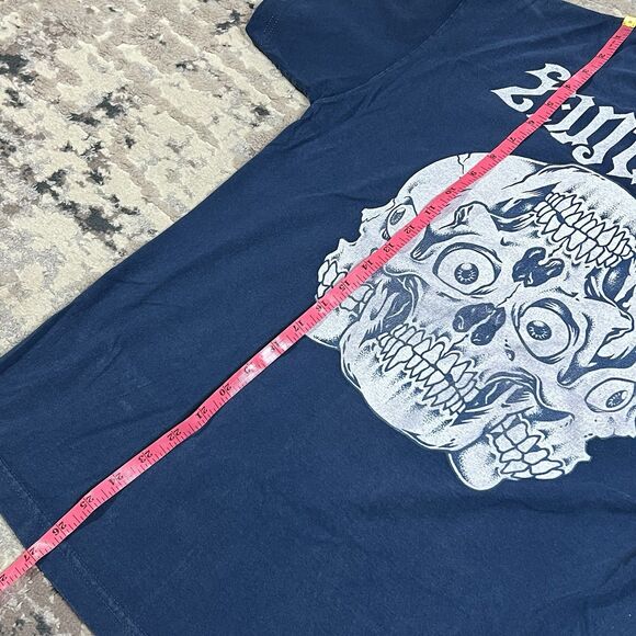 Vintage Santa Cruz Skateboards NHS Street Creep Skull Tshirt Sz M Blue - Picture 8 of 8